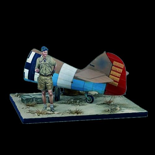 AJYDWHD 1/32 WWII German Pilot Resin Soldier Model Kit Unbemalte und unmontierte Figuren Resin Model Kit (Includes Aircraft)//k6u7L1 von AJYDWHD