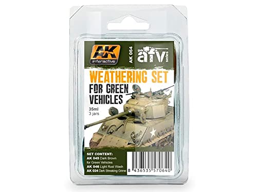 (AK00064) - AK Interactive Set Weathering Set Green Vehicles von AK Interactive