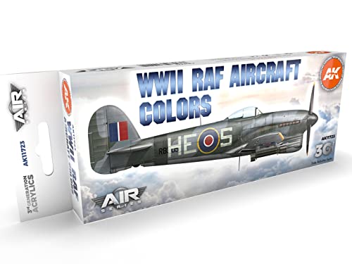 AK Acrylics 3Gen AIRCRAFT SET AK11723 WWII RAF Aircraft Colors SET 3G (8x17ml) von AK Interactive