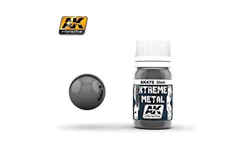 AK Interactive - 30ml Extreme Metal Paints - Steel von AK Interactive