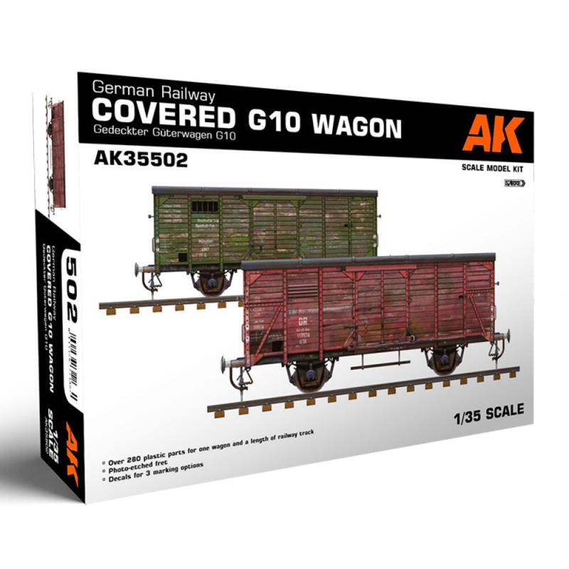 GERMAN RAILWAY COVERED G10 WAGON GEDECKTER GÜTERWAGEN G10 von AK Interactive