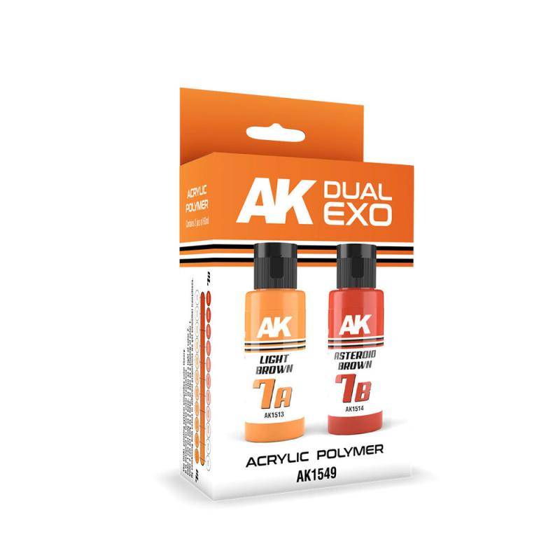 LIGHT BROWN & ASTEROID BROWN DUAL EXO Set 7 von AK Interactive