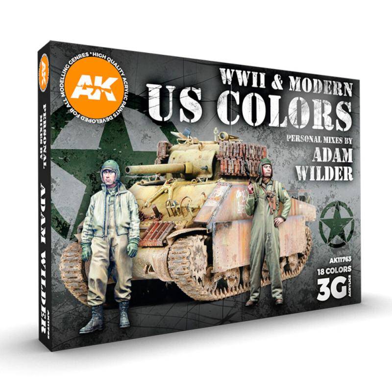 WWII & MODERN US COLORS - SIGNATURE SET BY ADAM WILDER von AK Interactive