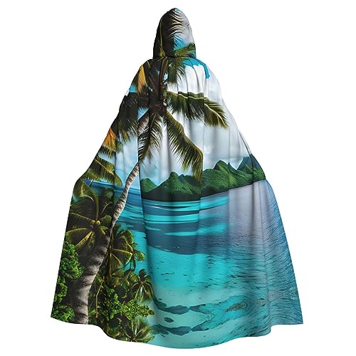 AKDODK Norwegen Islands Print Hooded Robe Cloak Halloween Cosplay Costumes For Adult Men Women Dark Party Capes von AKDODK