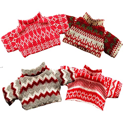 AKH® Elf Strickpullover | 23 x 9 cm | Elfen Weihnachtspullover | 1 zufällig ausgewählt | Elf Weihnachtsaccessoire Puppe Kleidung | Elf Weihnachten Neuheit Spielzeug | Elf Pullover Pullover | Elf von AKH