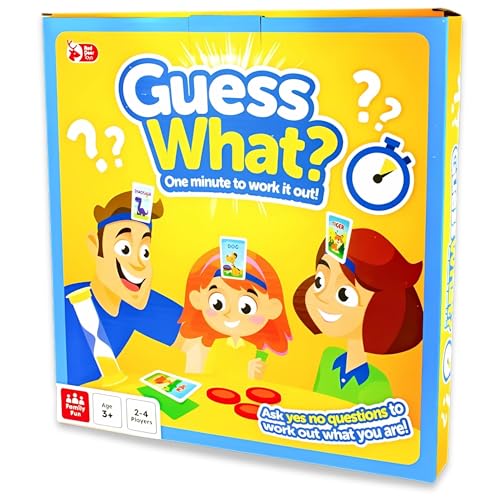 AKH® Guess What? Lustiges Familienspiel | Klassisches Ratespiel für 2-4 Spieler, ideal für Familien- und Partyunterhaltung, ab 3 Jahren von AKH