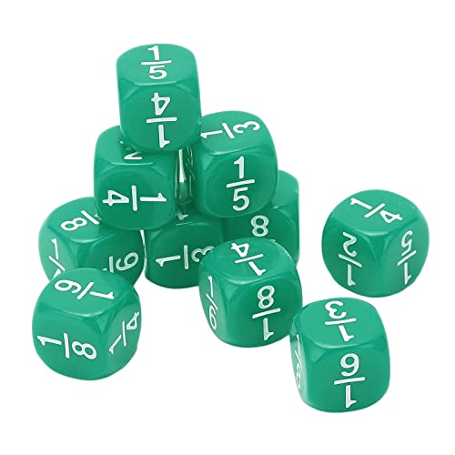 20pcs Pädagogische Action -Würfel für Mathematikpraxis und Brettspiele - und Vielseitig für (Green) von AKLOSIPY