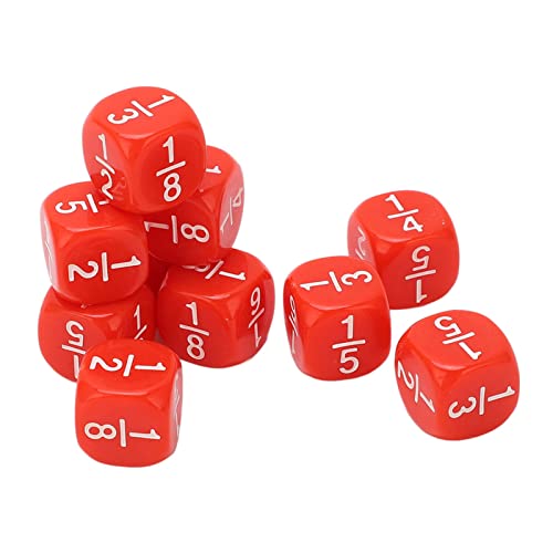 20pcs Pädagogische Action -Würfel für Mathematikpraxis und Brettspiele - und Vielseitig für (Rot) von AKLOSIPY