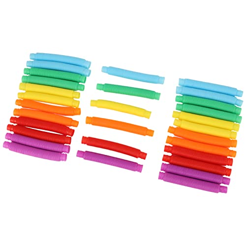 AKLOSIPY 30 PCs Dehnbare Röhrchen - Gelb, Orange, Blau und Grün - Sensorische Röhrchen für Spiele, Entwicklung von Motorischen Fähigkeiten und Stressabbau AKLOSIPY 30 PCs Dehnbare Röhrchen - Gelb, Orange, Blau und Grün - Sensorische Röhrchen für Spiele, Entwicklung von Motorischen Fähigkeiten und Stressabbau von AKLOSIPY