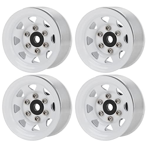 AKLOSIPY 4 Stück 1,55 I Clim Car Universal 8-Loch- E-Radnabe4 Stück 1,55 I RC-Radnabe Universal-RC-Radnaben für Axial AX90069 WlersSchwarz (White) von AKLOSIPY