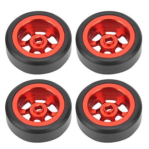 AKLOSIPY 4PCS Aluminium Oy -Driftreifen für Wltoys K969 K989 P929 /28 RC -Autos - D Hochleistungszubehör (rot R) von AKLOSIPY