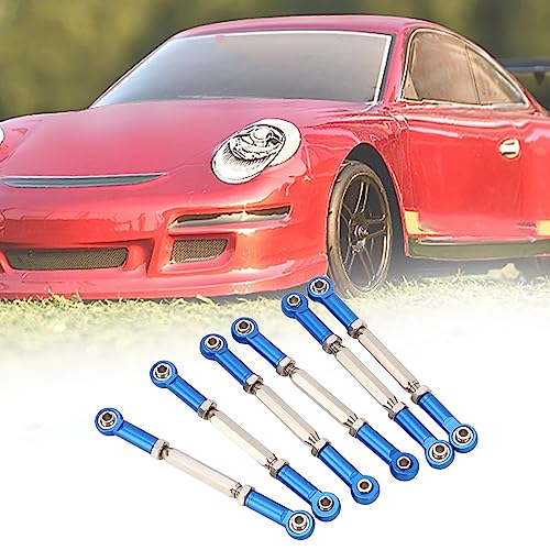 AKLOSIPY 6pcs 88mm Aluminium Oy Push -Stangen für RC -Auto - Vielseitiges Spannschlosszubehör in Rot (Blue) von AKLOSIPY