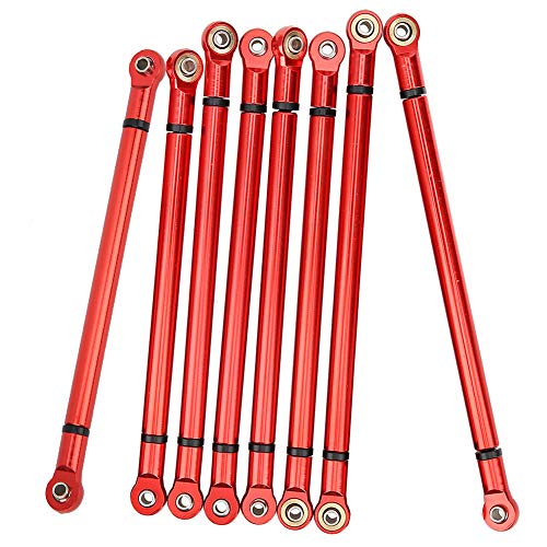 AKLOSIPY 8 Stück Aluminium-Oy-Verbindungsstange für SC 1/10 313 Mm Radstand RC-Wler-Auto (Rot) von AKLOSIPY