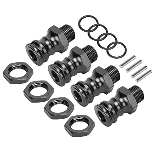 AKLOSIPY Aluminium 7mm Sechskantradverlängerung A für /8 Fernbedienungsauto - Set von 4 e (Black) von AKLOSIPY