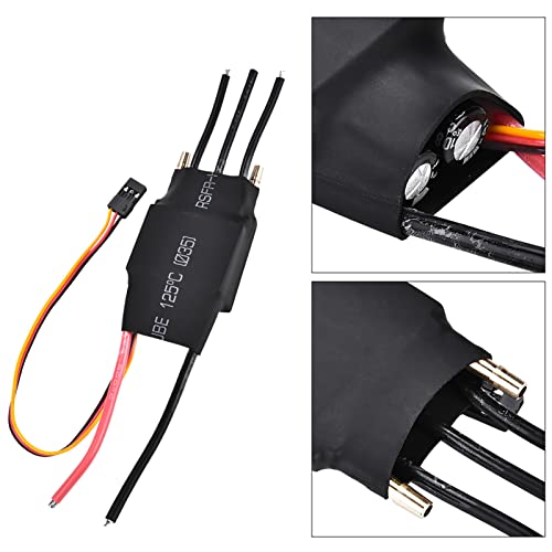 AKLOSIPY Waterco 60A Brushl ESC mit 5V/3A UBEC für RC-Bootsmodell, Kühlung, Elektrischer Geschwindigkeitsregler für Boot-ESC, RC-Modell von AKLOSIPY