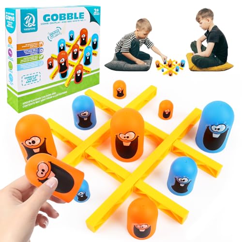 Tic Tac Toe Spiel, 2 Spieler Brettspiele Big Eat Small, Tic Tac Toe Interaktive Eltern Kind Kinderspiele, Familienbrettspiele, Lernspielzeug für Eltern und Kinder von AKONE