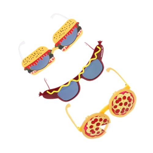 AKOOSY 3 Stück Teiliges Partybrillen mit Witzigen Pizza Hamburger und Hot Dog Sonnenbrillen Leichte Kostüm Brillen für Tanzparty Requisiten Wiederverwendbar für Erwachsene und Geeignet AKOOSY 3 Stück Teiliges Partybrillen mit Witzigen Pizza Hamburger und Hot Dog Sonnenbrillen Leichte Kostüm Brillen für Tanzparty Requisiten Wiederverwendbar für Erwachsene und Geeignet von AKOOSY