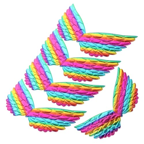 AKOOSY 5 Stück Teiliges Einhornflügel Bunte Engelsflügel Cosplay Kostüm Zubehör Kreative Flügel für Halloween Weihnachten Fasching Party Mädchen AKOOSY 5 Stück Teiliges Einhornflügel Bunte Engelsflügel Cosplay Kostüm Zubehör Kreative Flügel für Halloween Weihnachten Fasching Party Mädchen von AKOOSY