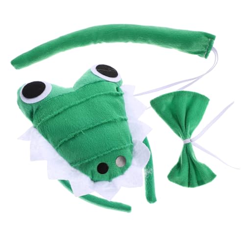 AKOOSY Krokodil Cosplay Set aus Stirnband und Fliege Weiches Stoffmaterial Robustes Tierkostüm Zubehör für Halloween Mottoparty und Festliche Verkleidung Erwachsene AKOOSY Krokodil Cosplay Set aus Stirnband und Fliege Weiches Stoffmaterial Robustes Tierkostüm Zubehör für Halloween Mottoparty und Festliche Verkleidung Erwachsene von AKOOSY