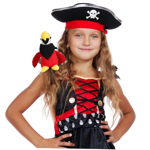 AKOOSY Piratenkostüm Zubehör mit Realistischer Plüsch Schulter und Schwarzem Sowie Bandana Auffälliges Accessoire für Halloween und Piraten Cosplay Party AKOOSY Piratenkostüm Zubehör mit Realistischer Plüsch Schulter und Schwarzem Sowie Bandana Auffälliges Accessoire für Halloween und Piraten Cosplay Party von AKOOSY