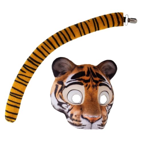 AKOOSY Realistisches Tiger Kostüm Set mit Tiermaske und aus Atmungsaktivem EVA für Halloween Karneval Maskerade Elastisches Band für Bequemen Sitz Vielseitig für Erwachsene Geeignet AKOOSY Realistisches Tiger Kostüm Set mit Tiermaske und aus Atmungsaktivem EVA für Halloween Karneval Maskerade Elastisches Band für Bequemen Sitz Vielseitig für Erwachsene Geeignet von AKOOSY