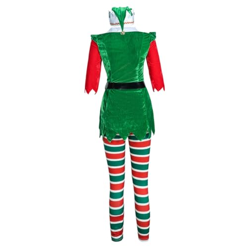 AKOOSY Weihnachtselfen Kostüm Erwachsene Frauen Party Kleid Cosplay Damen Festliche Bühne Performance Outfit Einheitsgröße AKOOSY Weihnachtselfen Kostüm Erwachsene Frauen Party Kleid Cosplay Damen Festliche Bühne Performance Outfit Einheitsgröße von AKOOSY
