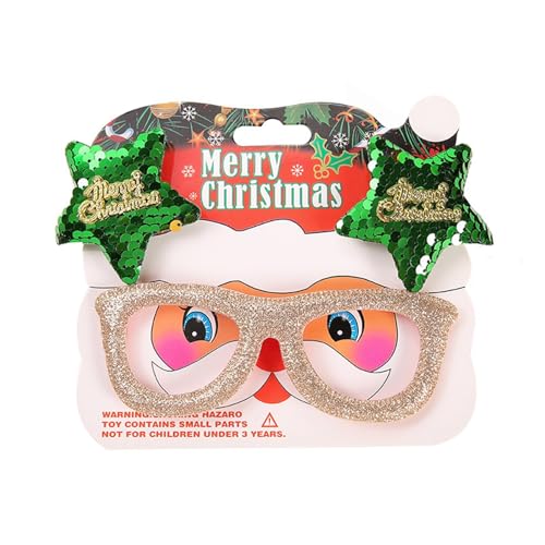 AKTOUR 18 Geschenkideen Auto Brille Erwachsene Kinder Weihnachtsgeschenke Urlaubsbedarf Party Kreative Brille Weihnachtsbrille Anime Plüschtiere (C, A) von AKTOUR