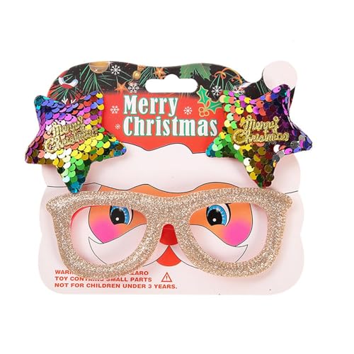 AKTOUR 18 Geschenkideen Auto Brille Erwachsene Kinder Weihnachtsgeschenke Urlaubsbedarf Party Kreative Brille Weihnachtsbrille Anime Plüschtiere (D, A) von AKTOUR