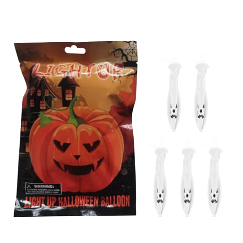 AKTOUR 50 Geschenktüte Instant-Ballons, Halloween-Leuchtballons, Kürbisballons, Festival-Atmosphärendekorationen, Emoticon-Lichter, Jack O‘Ballon-Lampe Sticker Pastell (Multicolour, One Size) von AKTOUR