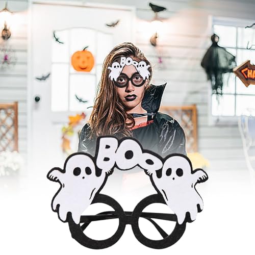 AKTOUR Kranz Rohling Weide Halloween Party Plastik Partybrille Glitzernde Brille Halloween Fotos Booth Requisiten Werkstatt Banner (B, 14x17cm) von AKTOUR