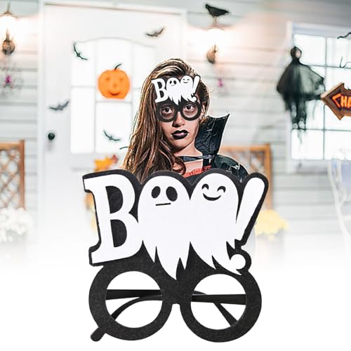 AKTOUR Kranz Rohling Weide Halloween Party Plastik Partybrille Glitzernde Brille Halloween Fotos Booth Requisiten Werkstatt Banner (C, 13x13cm) von AKTOUR