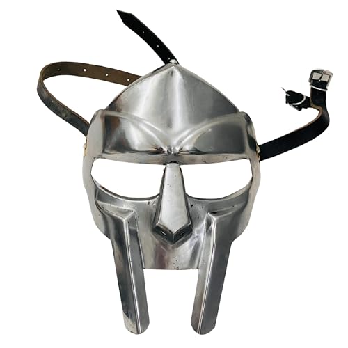 Mittelalterliche Rüstung Gladiator Gesichtsmaske Fantasy Party Kostüm Römische Gladiatoren Arena Helm Film Requisite (Gladiator Maske), poliert, Erwachsene von ALADEAN