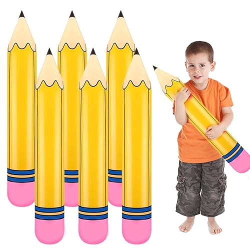 ALEGRE 6 Stk Aufblasbare Bleistift Luftballon Gelb,Schulanfang Deko Einschulung Junge Mädchen,Aufblasbares Bleistift Luftballons Geburtstag,Aufblas Buntstift Ballon für Geburtstag,Schulkind Party Deko ALEGRE 6 Stk Aufblasbare Bleistift Luftballon Gelb,Schulanfang Deko Einschulung Junge Mädchen,Aufblasbares Bleistift Luftballons Geburtstag,Aufblas Buntstift Ballon für Geburtstag,Schulkind Party Deko von ALEGRE