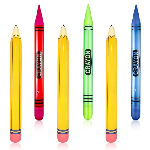 ALEGRE 6 Stück Aufblasbare Bleistift Luftballon, Schulanfang Deko Einschulung Junge Mädchen, Aufblasbares Bleistift Luftballons Geburtstag, Aufblas Buntstift Ballon für Geburtstag,Schulkind Party Deko ALEGRE 6 Stück Aufblasbare Bleistift Luftballon, Schulanfang Deko Einschulung Junge Mädchen, Aufblasbares Bleistift Luftballons Geburtstag, Aufblas Buntstift Ballon für Geburtstag,Schulkind Party Deko von ALEGRE