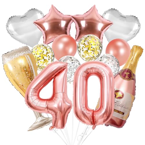 ALEGRE Deko 40. Geburtstag Frauen,Roségold 40 Geburtstag Frauen Deko,Geburtstagsdeko 40 Geburtstage Deko Set mit XXL Zahlen Folienballon 40 und Konfetti Luftballons,Luftballon 40 Geburtstage Frau Mann ALEGRE Deko 40. Geburtstag Frauen,Roségold 40 Geburtstag Frauen Deko,Geburtstagsdeko 40 Geburtstage Deko Set mit XXL Zahlen Folienballon 40 und Konfetti Luftballons,Luftballon 40 Geburtstage Frau Mann von ALEGRE