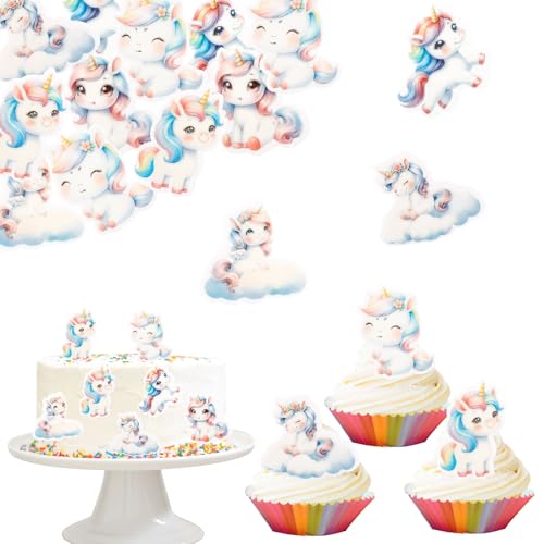 ALEGRE Einhorn Deko Muffins, 48 Stück Cupcake Topper Einhorn Tortendeko Essbar, Esspapier Tortendeko Mädchen, Unicorn Kuchendeko, Muffins Deko Mädchen, Kuchendeko Essbar für Kindergeburtstag ALEGRE Einhorn Deko Muffins, 48 Stück Cupcake Topper Einhorn Tortendeko Essbar, Esspapier Tortendeko Mädchen, Unicorn Kuchendeko, Muffins Deko Mädchen, Kuchendeko Essbar für Kindergeburtstag von ALEGRE