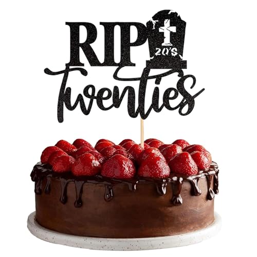 ALEGRE® Cake Topper Geburtstag 30, Rip Twenties Tortendeko 30 Geburtstag Frau Mann, Rip 20s Deko, Death to My Twenties Tortenaufsatz, Kuchendeko Geburtstags 30, Geburtstagsdeko 30 Jahre ALEGRE® Cake Topper Geburtstag 30, Rip Twenties Tortendeko 30 Geburtstag Frau Mann, Rip 20s Deko, Death to My Twenties Tortenaufsatz, Kuchendeko Geburtstags 30, Geburtstagsdeko 30 Jahre von ALEGRE