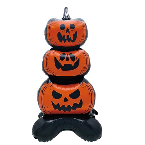 ALEGRE XXL Halloween Folienballon Stehend 145×61cm, Halloween Deko Luftballons Groß,Kürbis Stehender Ballon Halloweene Geschenk, Kürbis Deko Halloweene Luftballon Decoration, Horror Deko Party Balloon ALEGRE XXL Halloween Folienballon Stehend 145×61cm, Halloween Deko Luftballons Groß,Kürbis Stehender Ballon Halloweene Geschenk, Kürbis Deko Halloweene Luftballon Decoration, Horror Deko Party Balloon von ALEGRE