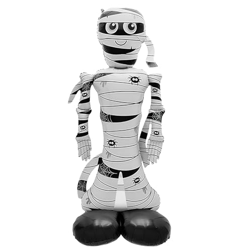 ALEGRE XXL Halloween Folienballon Stehend 146×89cm, Halloween Deko Luftballons Groß,Mumien Stehender Ballon Halloweene Geschenk, Mumien Deko Halloweene Luftballon Decoration, Horror Deko Party Balloon ALEGRE XXL Halloween Folienballon Stehend 146×89cm, Halloween Deko Luftballons Groß,Mumien Stehender Ballon Halloweene Geschenk, Mumien Deko Halloweene Luftballon Decoration, Horror Deko Party Balloon von ALEGRE