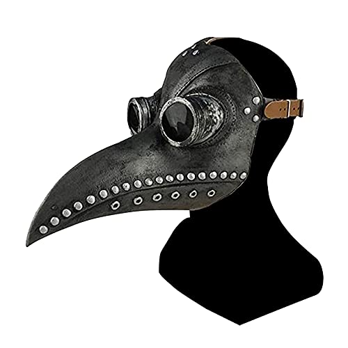 ALINILA Schnabelmaske Halloween,Mittelalter Pest Maske Plague Arzt Kopfmaske Lange Nase Vogel Schnabel,Steampunk KostüM ZubehöR füR Erwachsene Party Fasching Karneval von ALINILA