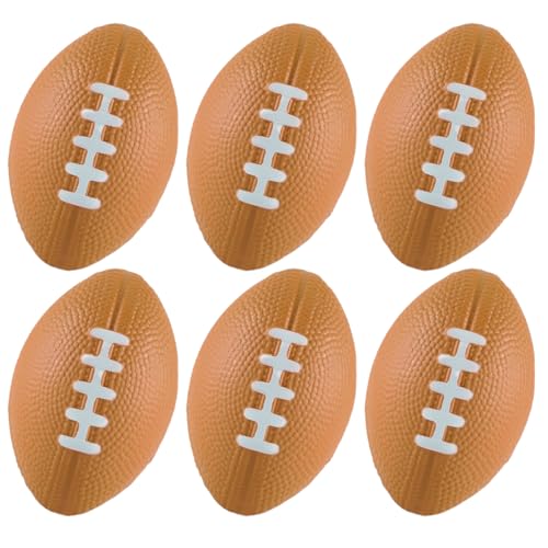 ALISSAR 6 Pack Mini Fußball Stressbälle 14.5cm Mini Foam Fußbälle für Fußball Party Superbowl Dekoration Schule Karneval Belohnung von ALISSAR