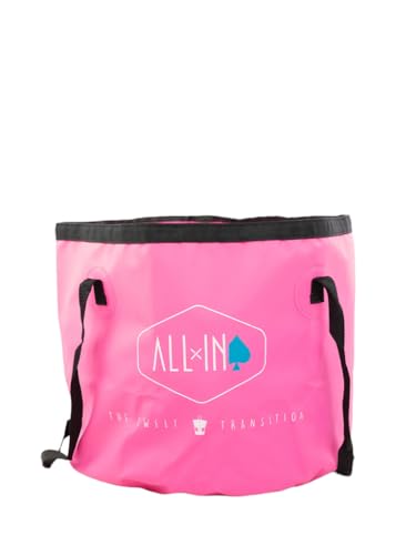 ALL-IN CLEANKIT23 Reinigungsset mit wasserdichter Multifunktions-Wickeltasche, 50 l und Sandbürste, Durchmesser 50 cm, für den Innenbereich, Rosa von ALL-IN