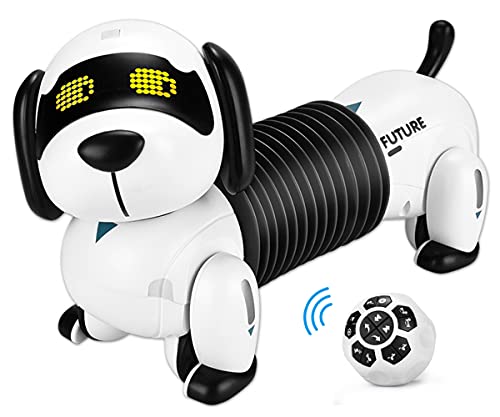 ALLCELE Roboter Hund Kinderspielzeug, Ferngesteuerter Folgen Hund, Programmierbare Roboterhund, Wie Echte Hunde, Hundespielzeug für Jungen Mädchen von ALLCELE