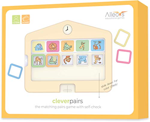 ALLEOVS® Clevere Paare - Spaßiges Lernspiel für Kinder ab 3 Jahre - CleverPairs | Entwicklungsspiel - Konzentrationsspiel - Kinderspiele Ergotherapie - Spiel für Logik & Sprachentwicklung von ALLEOVS