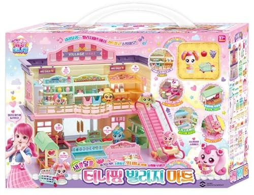 ALLIVING Fangen Sie Teenieping Village Mart Spielsets mit Donutping-Figur, von ALLIVING