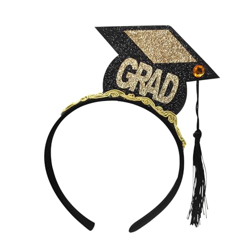 ALLY-MAGIC Abschluss Hut Bachelor Cap Haarband 2024 Graduierung Kopfschmuck Quasten Anhänger Graduierung Kopfstück Graduierung Cap Zum Fotografieren Haarband Graduierung Hut Stirnband E9LSBYTG von ALLY-MAGIC