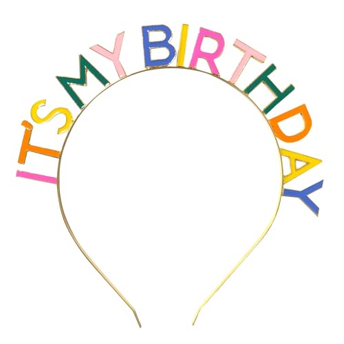 Geburtstag Stirnband, Geburtstagskrone für Frauen Mädchen, Regenbogen It's My Birthday Haarband, Prinzessin Tiara, Alles Gute zum Geburtstag Zubehör für Geburtstagsfeier Dekorationen E9CSSRF von ALLY-MAGIC