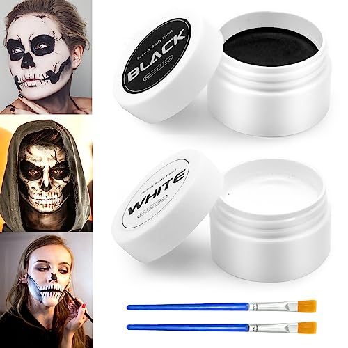 Halloween Schminke Wunden Narben Set: SFX Blut Wunden Narben Wachs - Kunstblut Narben Set für Erwachsene Kinder - Karneval Party Zombie Vampir Kostümfeste Cosplay (Schwarz Weiß) von ALMDA