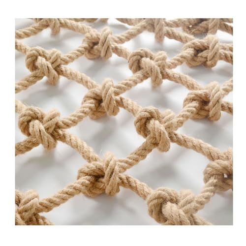 Garten Netting Seilnetz Treppe Balkon Geländer Indoor Sicherheit Schutz Für Kinder Cargo Netze Gartenpflanze Dekoration Jute Hanfnetz Vogel Kletternetz Frachtnetz 10mm(Size:1x1m(3.28X3.28ft))(10mm-10c von ALTMSTE