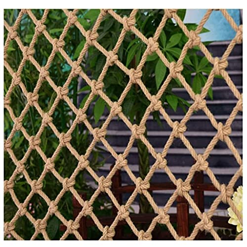 Sicherheitsnetz Outdoor-Seilnetz, Sicherheits-Hanf-Seilnetz Für Kinder, Dekoratives Jute-Hanf-Netz Für Den Garten, 8 Mm * 10 cm(Size:1x1m/3.28x3.28ft) ( Color : 8mm-10cm , Size : 1x1m(3.28X3.28ft) ) von ALTMSTE